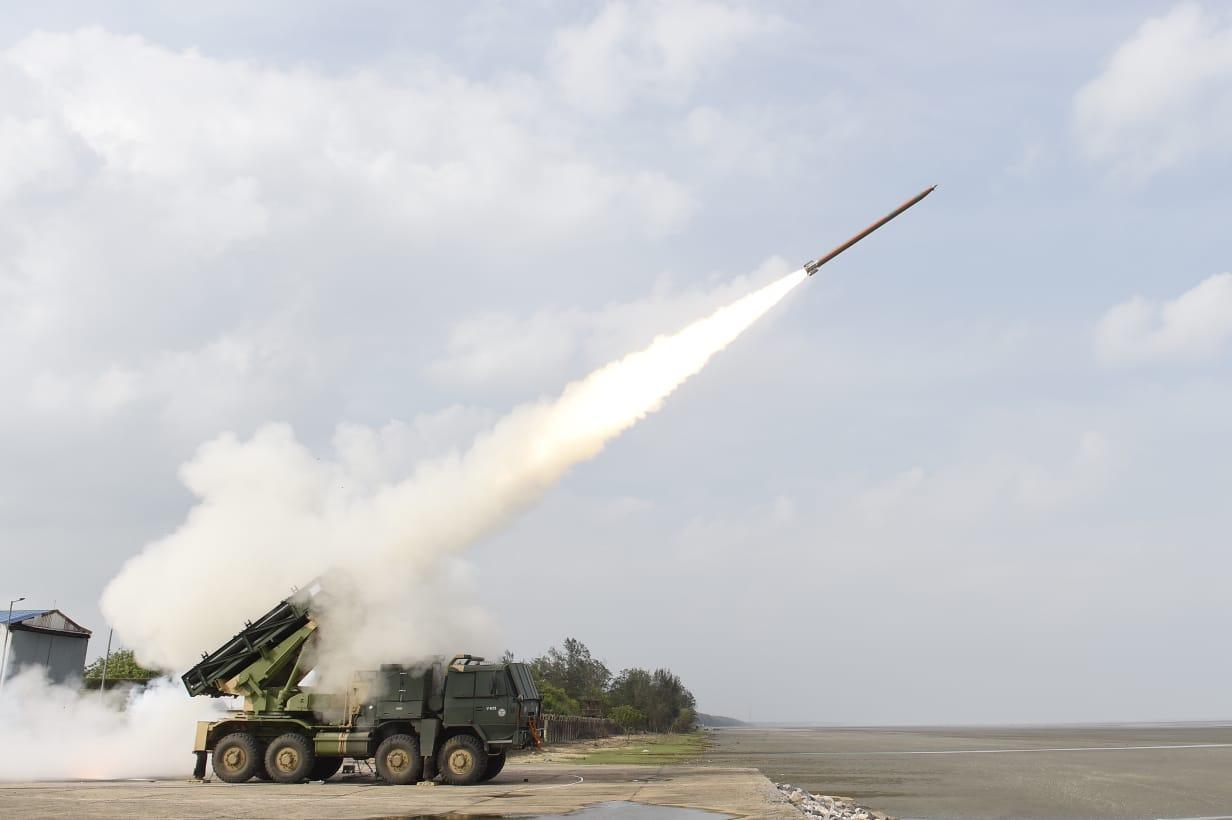 DRDO Test Fires Enhanced Range 122mm Caliber Rocket