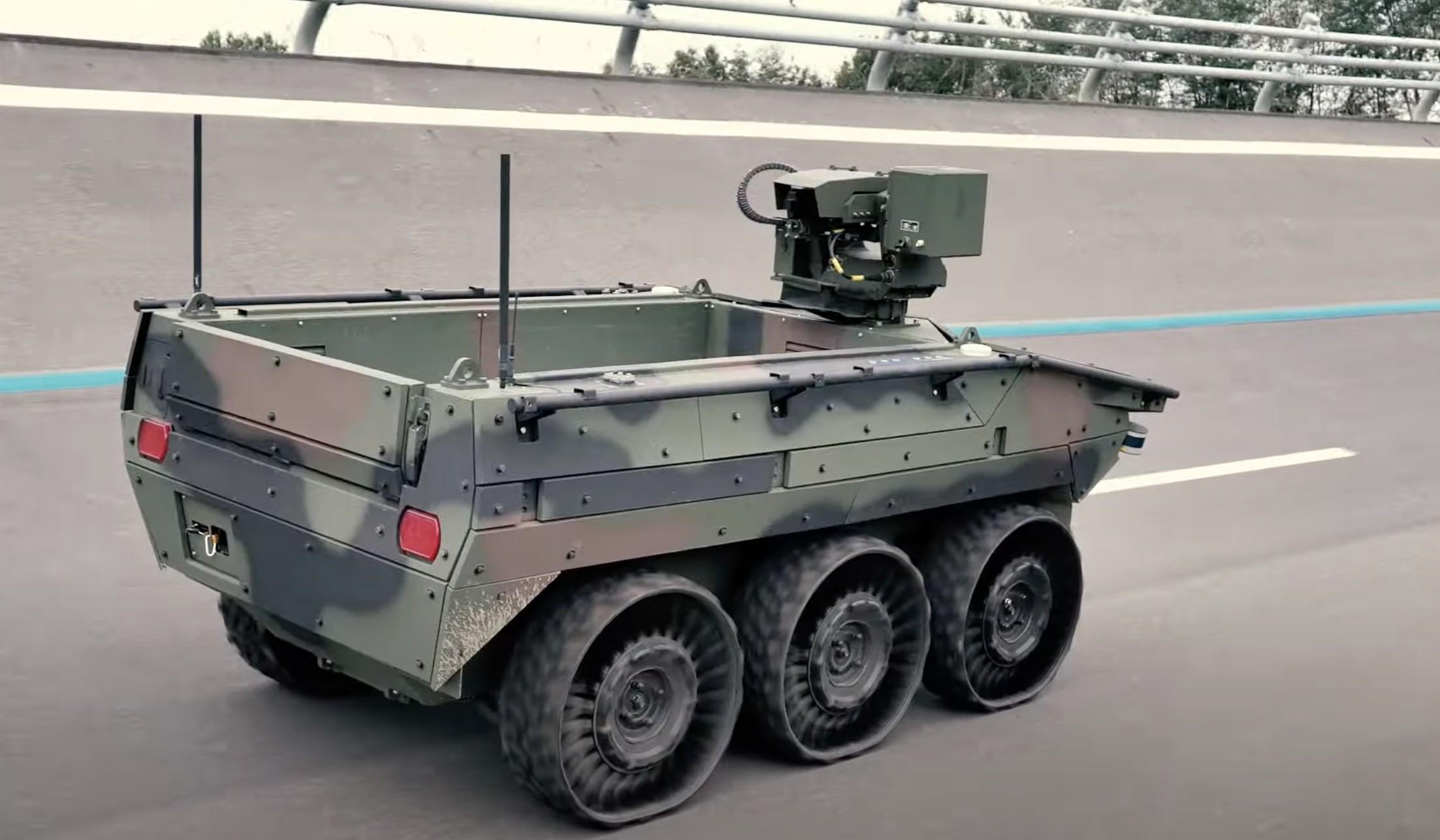 Hanwha Defence has taken off the wraps on a new two tonne 6x6 unmanned ground vehicle, Named the Intelligent UGV (I-UGV)