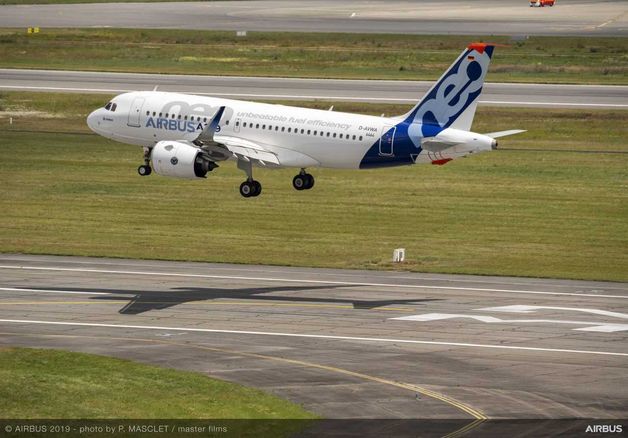 First A319neo Flight with 100% Sustainable Aviation Fuel