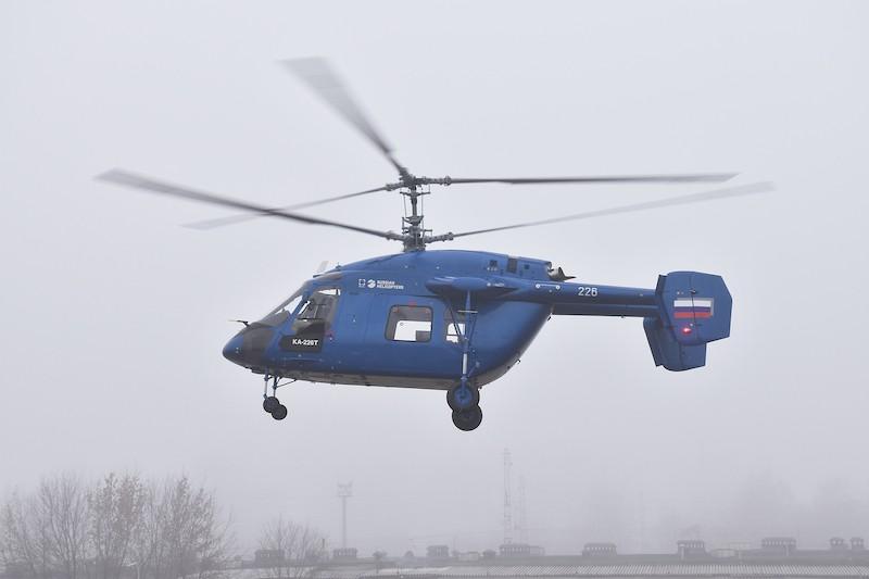 Russian Helicopters is making the international show debut of the Ka-226T Climber light helicopter at the ongoing airshow.