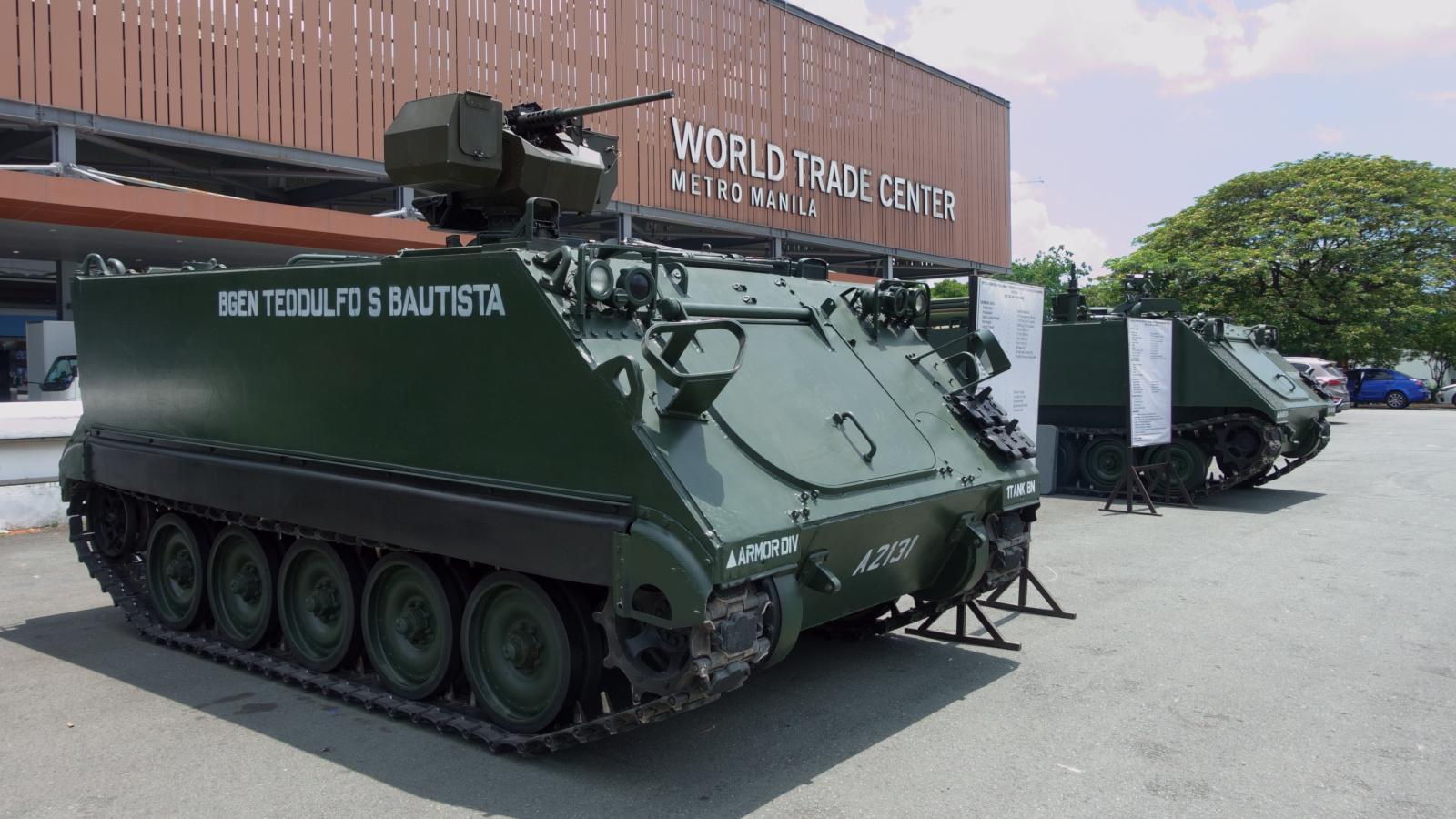 Philippine Army Brings M113A2 FSV, Mortar Carrier To ADAS 2022