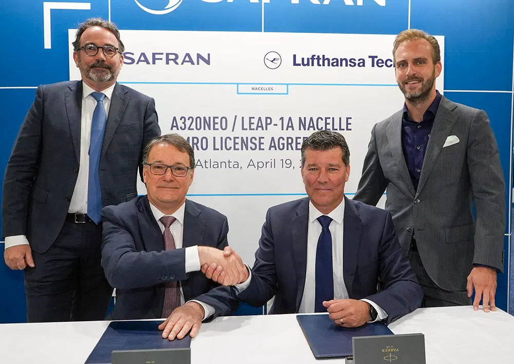 Safran and Lufthansa Technik Sign License Agreement for MRO Services of Airbus A320neo / LEAP-1A nacelles