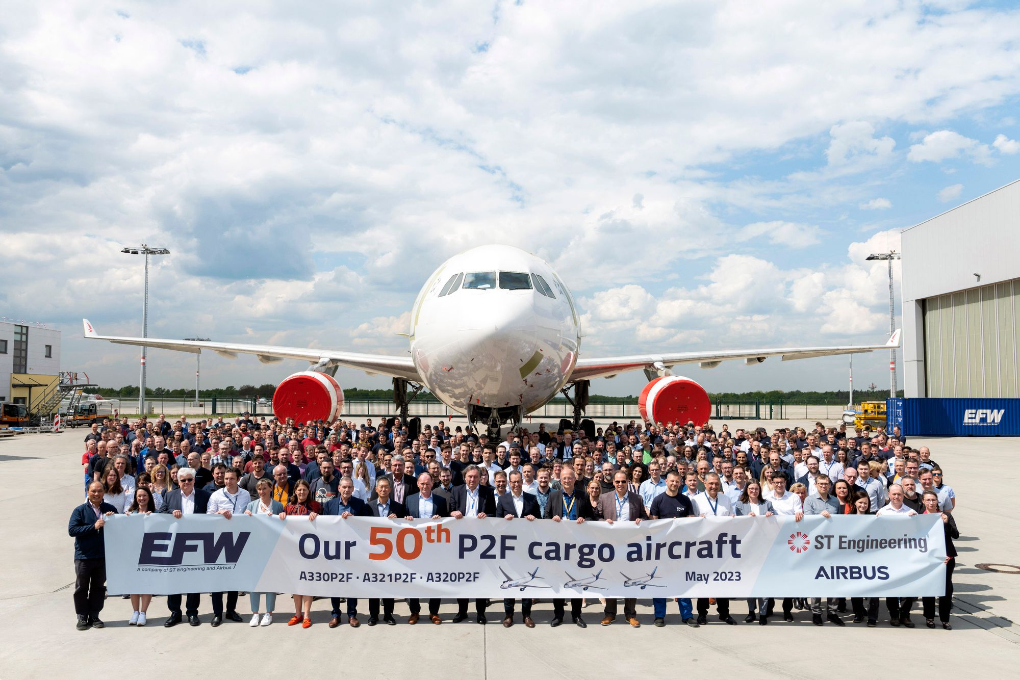 EFW Redelivers 50th Airbus Freighter Converted Under its P2F Conversion Program