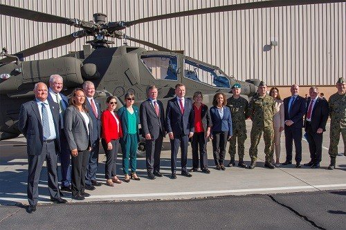 Poland Minister of Defense Visits Boeing Apache Site