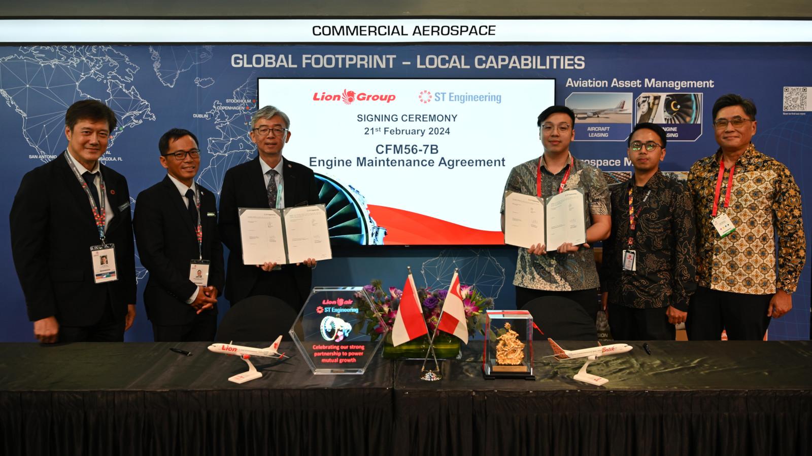 ST Engineering Renews CFM56-7B Maintenance Contract with PT Lion Group
