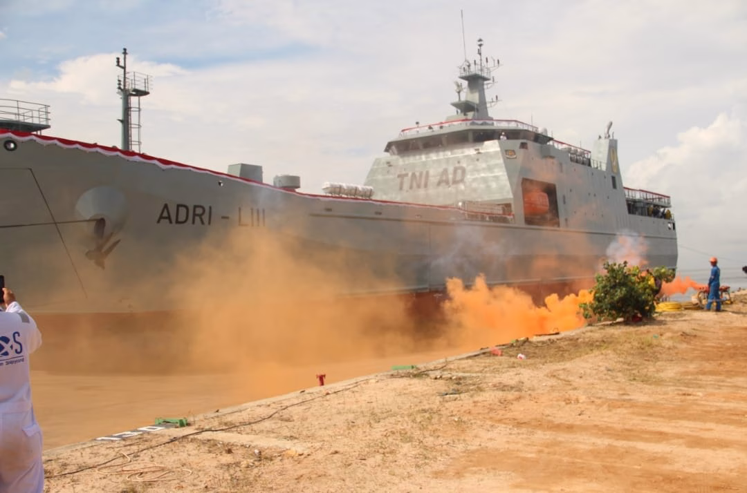 Indonesia Launches New 2,500 DWT Landing Craft Utility to Bolster Army’s Maritime Logistics