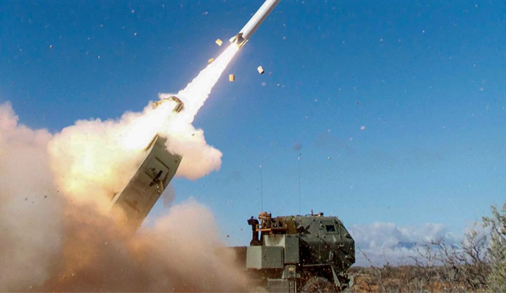 The Precision Strike Missile is a next-generation surface-to-surface weapon designed to deliver high accuracy and extended-range firepower against long-range targets when launched from HIMARS or M270 rocket launchers. (Picture source: U.S. DoD)