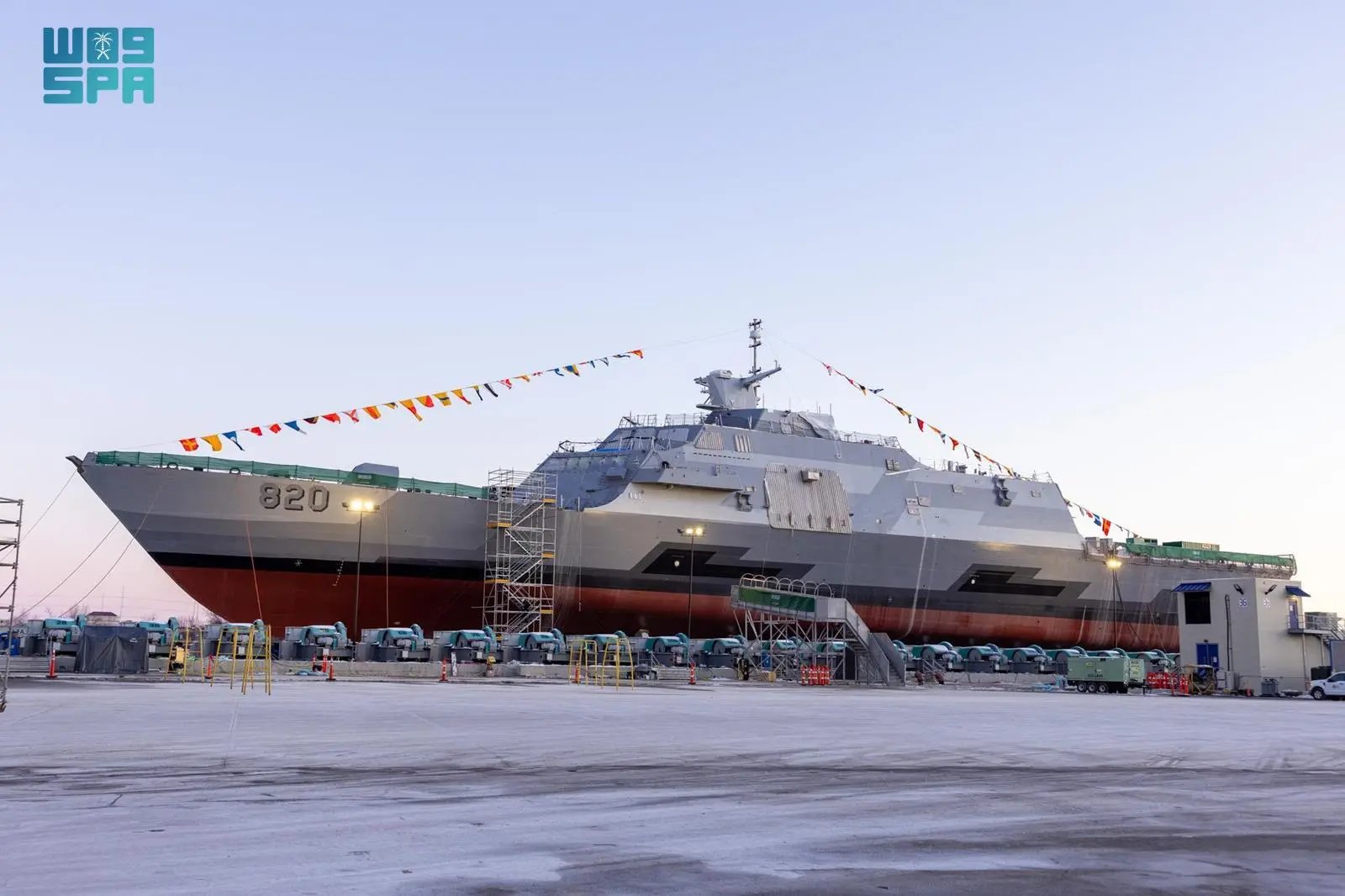 Kapal Tempur Permukaan Pelbagai Misi Kelas Tuwaiq Pertama Dilancarkan untuk Arab Saudi