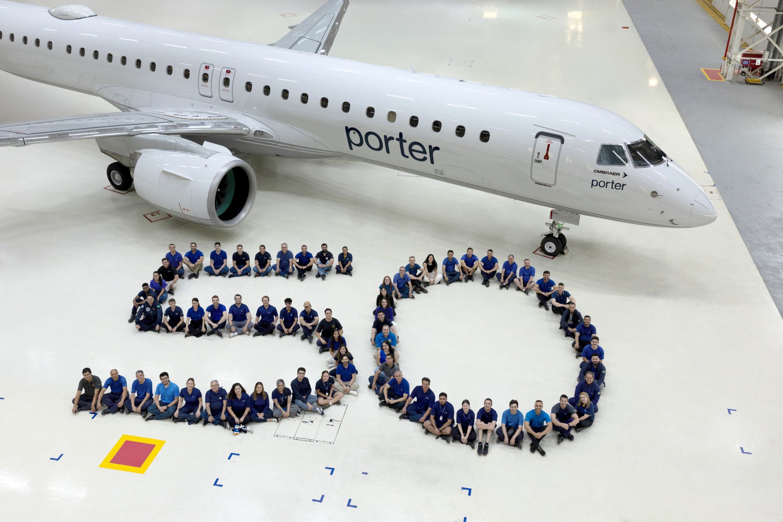 Porter Airlines Takes Delivery of 50th E195-E2