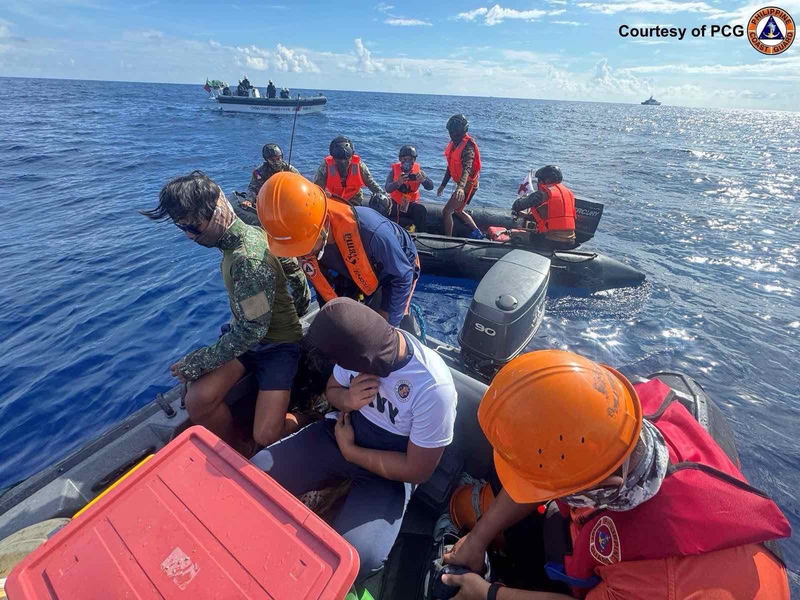 PCG: China Coast Guard, gumamit ng water cannon habang inililikas ang tauhan ng Navy sa Ayungin